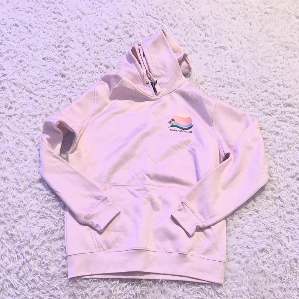 Pink Women's SS Co. Hoodie - Sunset Themed